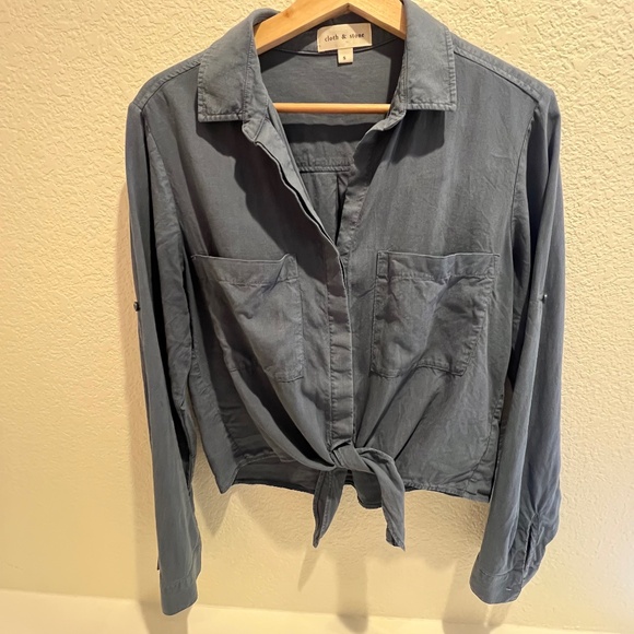 Cloth and Stone Tie Front Shirt - Picture 4 of 5